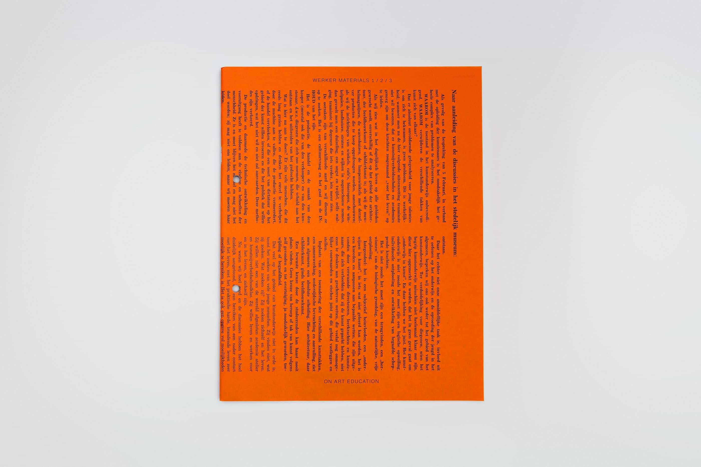 Werker Materials 1 / 2 / 3 — On Art Education